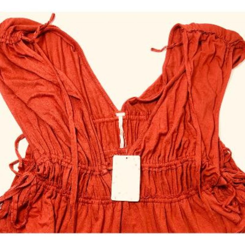 SOLD Free People Aries Plunge Neck Tank Top Sz M NWT - Picture 6 of 11